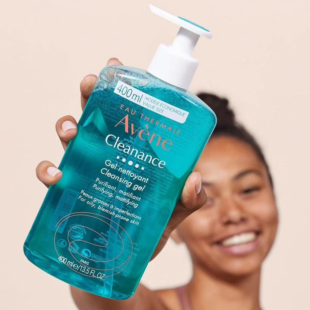 AVÈNE Cleanance Soap-less Cleansing Gel – 400ml face wash for oily and acne-prone skin