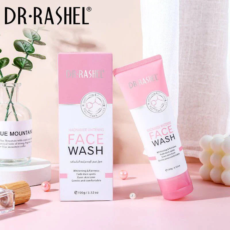 DR. RASHEL Niacinamide Whitening Face Wash – 100g brightening and lightening facial cleanser with Vitamin B3