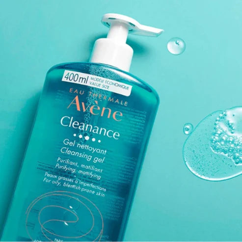 AVÈNE Cleanance Soap-less Cleansing Gel – 400ml face wash for oily and acne-prone skin