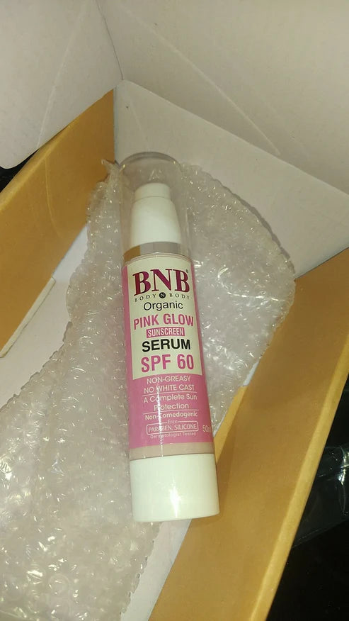 BNB Pink Glow SPF 60 Serum – Brightening Sunscreen Serum with High Protection for Glowing Skin