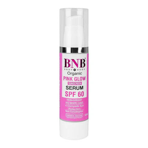 BNB Pink Glow SPF 60 Serum – Brightening Sunscreen Serum with High Protection for Glowing Skin