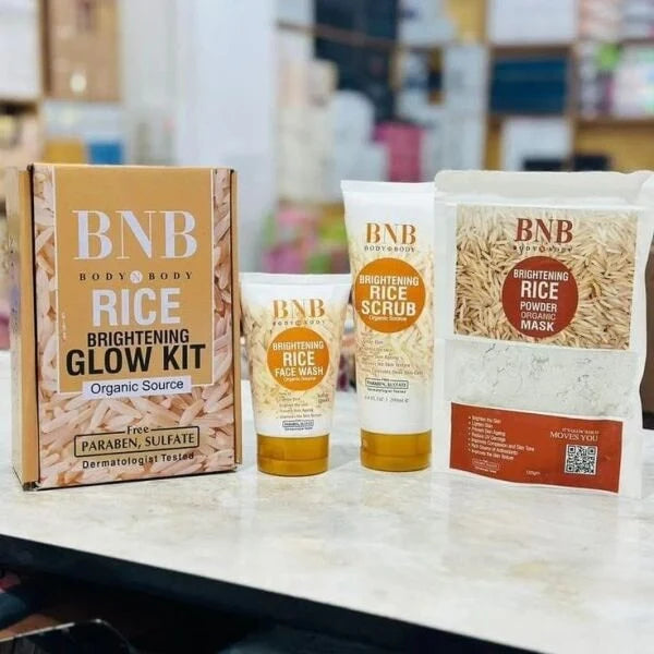 "BNB Rice Kit – Original Facial Kit for Glowing Skin in Pakistan"

"BNB Rice Facial Kit with Whitening and Brightening Formula"

"Complete BNB Skincare Kit with Rice Extract for Face Glow"

"BNB Rice Kit Packaging – Best Skin Whitening Facial Kit"

"How to Use BNB Rice Kit – Step-by-Step Facial at Home"

"BNB Rice Kit for Dark Spot Removal and Skin Brightening"