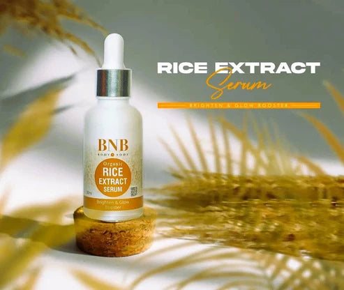 BNB Rice Extract & Brighten Glow Serum 30ml – Organic Brightening Face Serum for Glowing Skin, Even Tone, Anti-Pigmentation & Radiance Boost