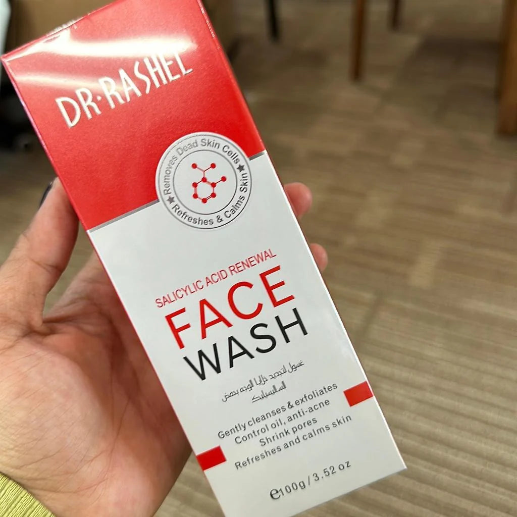 DR. RASHEL Salicylic Acid Face Wash 100g – Acne cleanser for oily and blemish-prone skin, with deep-cleansing formula