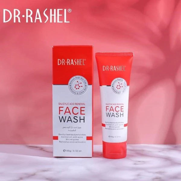DR. RASHEL Salicylic Acid Face Wash 100g – Acne cleanser for oily and blemish-prone skin, with deep-cleansing formula