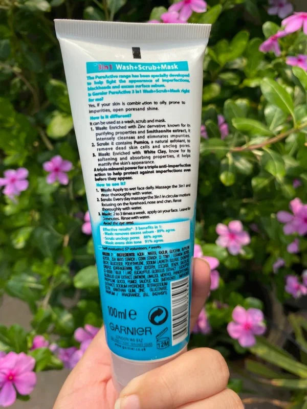 Shop GARNIER Skin Naturals Pure Active 3-in-1 Face Wash, Scrub & Mask. Deep cleanses, controls oil, and fights acne with salicylic acid & natural clay. Ideal for oily skin.