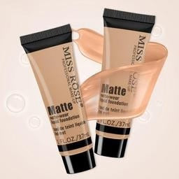 MISS ROSE Matte Liquid Foundation – Beige 02 (37ml) bottle for full coverage and matte skin finish