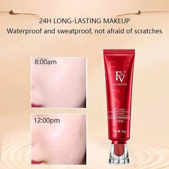 RED DIAMOND FV Oil Absorb Liquid Foundation – 30g matte, oil-controlling full coverage foundation