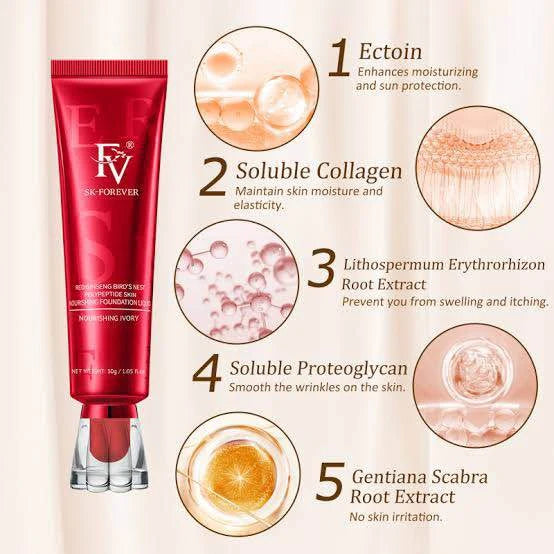 RED DIAMOND FV Oil Absorb Liquid Foundation – 30g matte, oil-controlling full coverage foundation