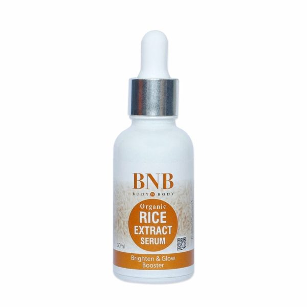 BNB Rice Extract & Brighten Glow Serum 30ml – Organic Brightening Face Serum for Glowing Skin, Even Tone, Anti-Pigmentation & Radiance Boost